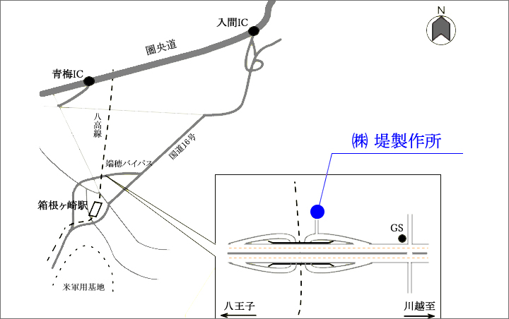 株式会社堤製作所へのアクセスマップ